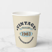 Gepersonaliseerd  verjaardagscadeau papieren bekers (Achterkant)