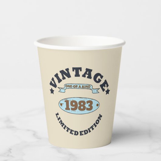 Gepersonaliseerd  verjaardagscadeau papieren bekers (Voorkant)