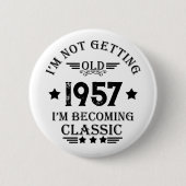 Gepersonaliseerd verjaardagscadeau ronde button 5,7 cm (Voorkant)