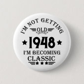 Gepersonaliseerd  verjaardagscadeau ronde button 5,7 cm (Voorkant)