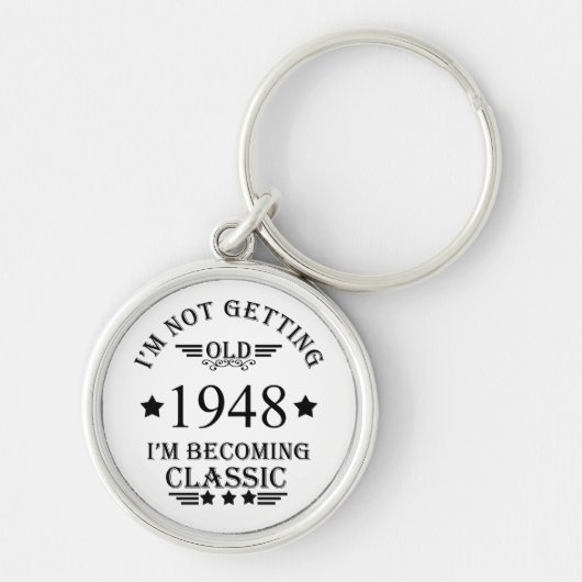 Gepersonaliseerd verjaardagscadeau sleutelhanger (Voorkant)