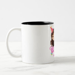 Gepersonaliseerd verjaardagscadeau voor meisjes -  tweekleurige koffiemok