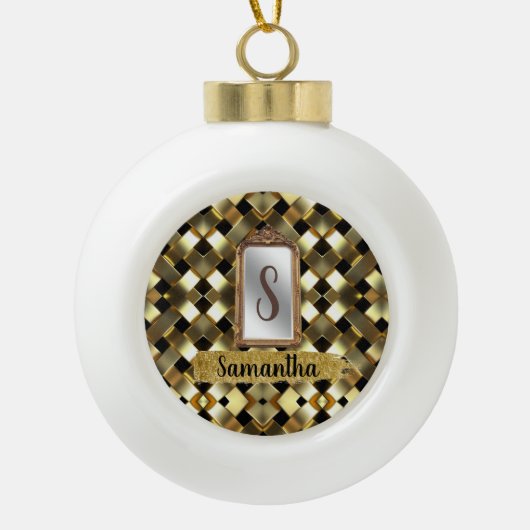Gepersonaliseerd verjaardagscadeau voor vrouw, vri keramische bal ornament (Voorkant)