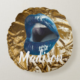 Gepersonaliseerd verjaardagscadeau voor vrouw, vri rond kussen