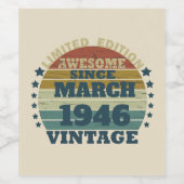 Gepersonaliseerd verjaardagscadeau wijn etiket (Enkel label)