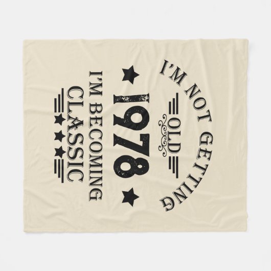 Gepersonaliseerd verjaardagscadeau zwart fleece deken (Voorkant (Horizontaal))