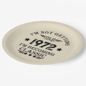 Gepersonaliseerd verjaardagscadeau zwart papieren bordje (Gekanteld)