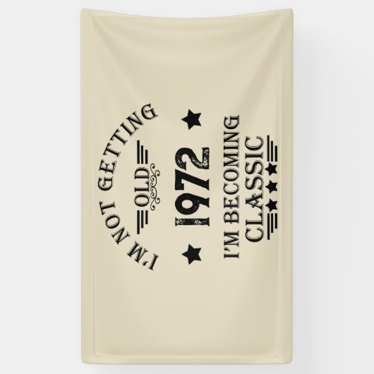 Gepersonaliseerd verjaardagscadeau zwart spandoek (Verticaal)