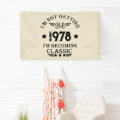 Gepersonaliseerd  verjaardagscadeau zwart spandoek (Insitu)