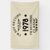 Gepersonaliseerd  verjaardagscadeau zwart spandoek (Verticaal)