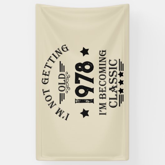 Gepersonaliseerd  verjaardagscadeau zwart spandoek (Verticaal)