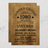 Gepersonaliseerd  verjaardagsfeestje kaart (Voorkant / Achterkant)