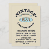 Gepersonaliseerd  verjaardagsfeestje kaart (Voorkant / Achterkant)