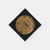 Gepersonaliseerd verjaardagsfeestje servet (Hoek)