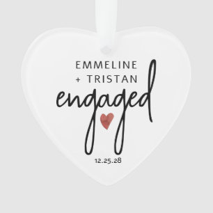 Gepersonaliseerd Verloving Acryl Ornament