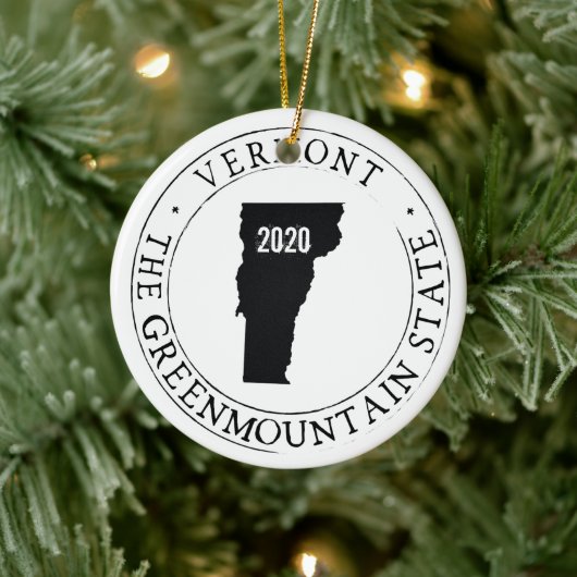 Gepersonaliseerd Vermont-Ornament Keramisch Ornament (Boom)