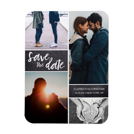 Gepersonaliseerd, verticaal script Sla de datumfot Magneet (Verticaal)
