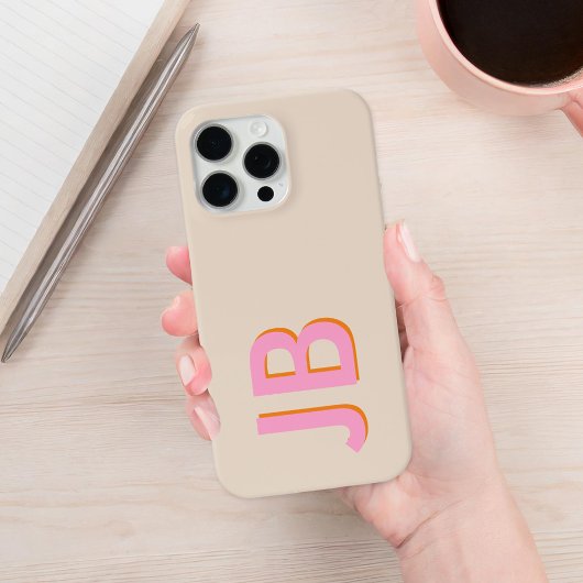 Gepersonaliseerd Vet Initiaal Monogram Case-Mate iPhone Case