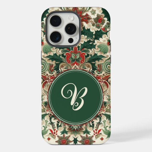 Gepersonaliseerd Victoriaans/Classic/Vintage Kerst iPhone Hoesje (Achterkant)