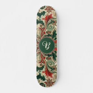 Gepersonaliseerd Victoriaans/Classic/Vintage Kerst Skateboard
