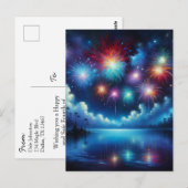 Gepersonaliseerd Vierde juli Vuurwerk Briefkaart (Voorkant / Achterkant)