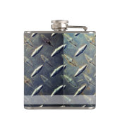 Gepersonaliseerd Vintage Diamantplaatstaal Heupfles (Achterkant)