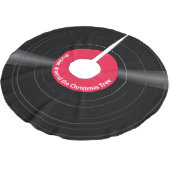 Gepersonaliseerd Vinyl Record Rood Kerstboom Rok (Gekanteld)
