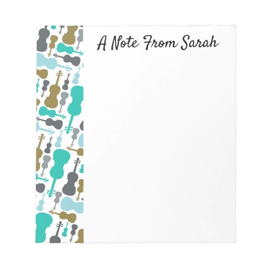 Gepersonaliseerd Violin Viola String Instrument Gi Notitieblok (Voorkant)