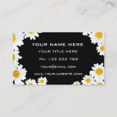Gepersonaliseerd Visitekaartje met Daisies Uw Kleu (Achterkant)