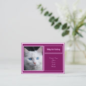 Gepersonaliseerd Visitekaartje voor catteries (Staand voorkant)