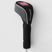 Gepersonaliseerd, vlag van Puerto Rico Golfheadcover (Schuin)