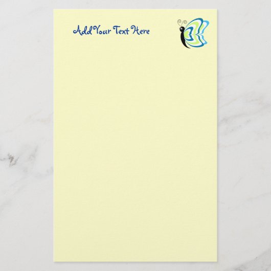 Gepersonaliseerd vlinder briefpapier (Voorkant)