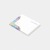 Gepersonaliseerd vlinder notitieblok post-it® notes (Schuin)