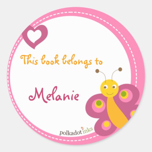 Gepersonaliseerd*Vlinder Stickers Boek (Voorkant)