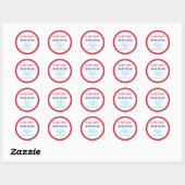 Gepersonaliseerd Voedsel Allergie Alert Gepersonal Ronde Sticker (Vel)