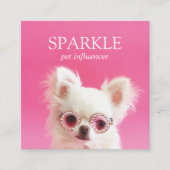 Gepersonaliseerd voeg Uw Foto Scannable QR Code to Vierkante Visitekaartje (Voorkant)