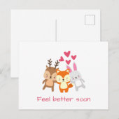 Gepersonaliseerd voel je snel beter briefkaart (Voorkant / Achterkant)