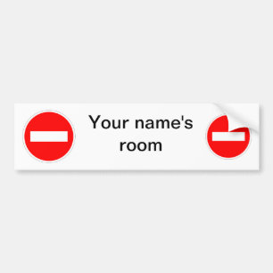 Gepersonaliseerd voer geen deurteken in. bumpersticker