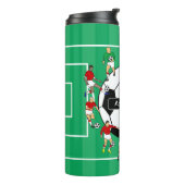 Gepersonaliseerd Voetbal en spelers Thermosbeker (Gedraaid links)