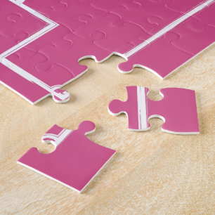 Gepersonaliseerd Voetbal en veldroze Legpuzzel