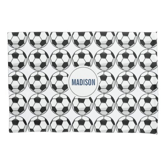 Gepersonaliseerd Voetbal met de Naam en het Aantal Kussensloop (Voorkant)