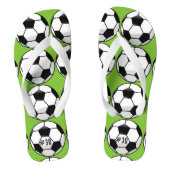 Gepersonaliseerd Voetbal met de Naam en het Aantal Teenslippers (Voetbed)