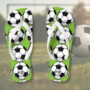 Gepersonaliseerd Voetbal met de Naam en het Aantal Teenslippers