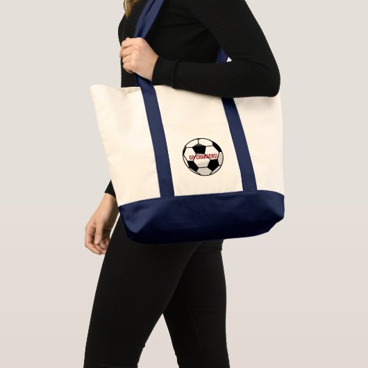 Gepersonaliseerd Voetbal met de Naam en het Aantal Tote Bag (Voorkant (product))