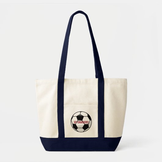 Gepersonaliseerd Voetbal met de Naam en het Aantal Tote Bag (Voorkant)