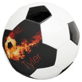 Gepersonaliseerd Voetbal met Flames (Drie kwart)