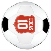 Gepersonaliseerd voetbal met jersey nummer of leef (Gedraaid)