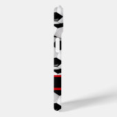 Gepersonaliseerd Voetbal Patroon zwart rood wit Case-Mate iPhone Case (Achterkant / Rechts)