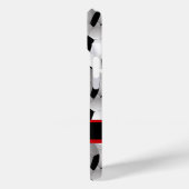 Gepersonaliseerd Voetbal Patroon zwart rood wit Case-Mate iPhone Case (Achterkant / Links)