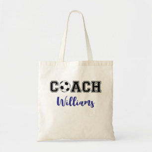 Gepersonaliseerd voetbal / voetbalcoach team tote bag